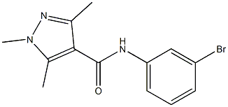 N-(3-bromophenyl)-1,3,5-trimethyl-1H-pyrazole-4-carboxamide Structure