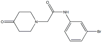 N-(3-bromophenyl)-2-(4-oxopiperidin-1-yl)acetamide Structure