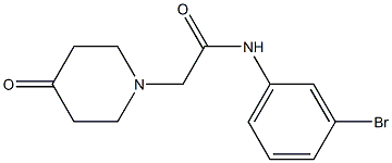 N-(3-bromophenyl)-2-(4-oxopiperidin-1-yl)acetamide,,结构式