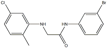 N-(3-bromophenyl)-2-[(5-chloro-2-methylphenyl)amino]acetamide 结构式