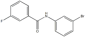 N-(3-ブロモフェニル)-3-フルオロベンズアミド 化学構造式