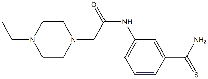 N-(3-carbamothioylphenyl)-2-(4-ethylpiperazin-1-yl)acetamide Structure