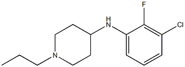 N-(3-chloro-2-fluorophenyl)-1-propylpiperidin-4-amine,,结构式