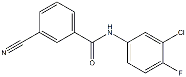 N-(3-chloro-4-fluorophenyl)-3-cyanobenzamide,,结构式