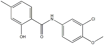 N-(3-chloro-4-methoxyphenyl)-2-hydroxy-4-methylbenzamide Structure