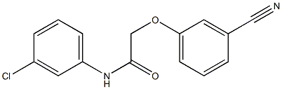 N-(3-chlorophenyl)-2-(3-cyanophenoxy)acetamide 化学構造式