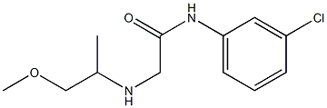 N-(3-chlorophenyl)-2-[(1-methoxypropan-2-yl)amino]acetamide,,结构式