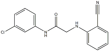 N-(3-chlorophenyl)-2-[(2-cyanophenyl)amino]acetamide,,结构式