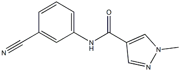 N-(3-cyanophenyl)-1-methyl-1H-pyrazole-4-carboxamide,,结构式