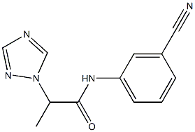 N-(3-cyanophenyl)-2-(1H-1,2,4-triazol-1-yl)propanamide,,结构式
