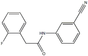 N-(3-cyanophenyl)-2-(2-fluorophenyl)acetamide 化学構造式