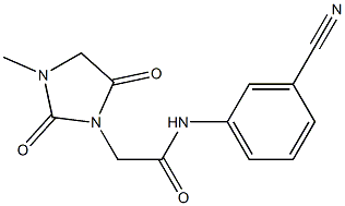 N-(3-cyanophenyl)-2-(3-methyl-2,5-dioxoimidazolidin-1-yl)acetamide Struktur