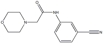 N-(3-cyanophenyl)-2-(morpholin-4-yl)acetamide,,结构式