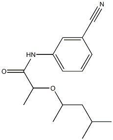 N-(3-cyanophenyl)-2-[(4-methylpentan-2-yl)oxy]propanamide Structure