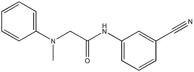 N-(3-cyanophenyl)-2-[methyl(phenyl)amino]acetamide Struktur