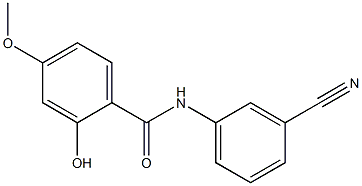 N-(3-cyanophenyl)-2-hydroxy-4-methoxybenzamide Struktur