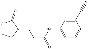 N-(3-cyanophenyl)-3-(2-oxo-1,3-oxazolidin-3-yl)propanamide Struktur