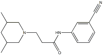 N-(3-cyanophenyl)-3-(3,5-dimethylpiperidin-1-yl)propanamide Struktur