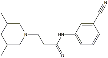 N-(3-cyanophenyl)-3-(3,5-dimethylpiperidin-1-yl)propanamide,,结构式