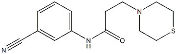 N-(3-cyanophenyl)-3-(thiomorpholin-4-yl)propanamide Struktur