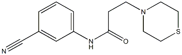 N-(3-cyanophenyl)-3-(thiomorpholin-4-yl)propanamide Structure