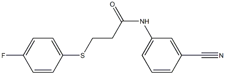 N-(3-cyanophenyl)-3-[(4-fluorophenyl)sulfanyl]propanamide Structure