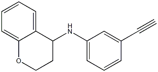 N-(3-ethynylphenyl)-3,4-dihydro-2H-1-benzopyran-4-amine,,结构式