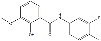 N-(3-fluoro-4-methylphenyl)-2-hydroxy-3-methoxybenzamide Struktur