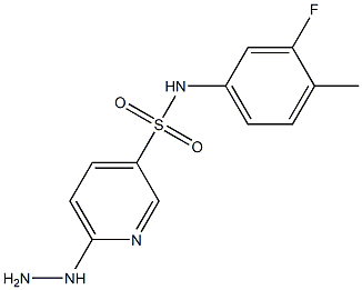  N-(3-fluoro-4-methylphenyl)-6-hydrazinylpyridine-3-sulfonamide