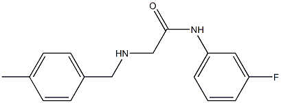 N-(3-fluorophenyl)-2-{[(4-methylphenyl)methyl]amino}acetamide 结构式