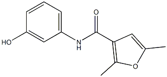 N-(3-hydroxyphenyl)-2,5-dimethylfuran-3-carboxamide,,结构式