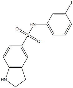 N-(3-iodophenyl)-2,3-dihydro-1H-indole-5-sulfonamide Structure