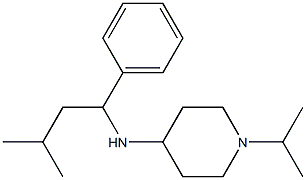 N-(3-methyl-1-phenylbutyl)-1-(propan-2-yl)piperidin-4-amine Structure