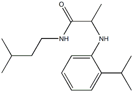 N-(3-methylbutyl)-2-{[2-(propan-2-yl)phenyl]amino}propanamide Struktur
