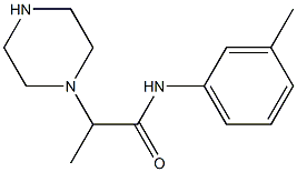 N-(3-methylphenyl)-2-(piperazin-1-yl)propanamide,,结构式