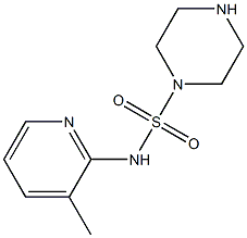 N-(3-methylpyridin-2-yl)piperazine-1-sulfonamide 化学構造式