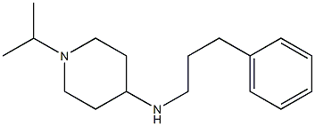 N-(3-phenylpropyl)-1-(propan-2-yl)piperidin-4-amine 化学構造式