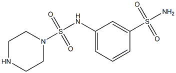 N-(3-sulfamoylphenyl)piperazine-1-sulfonamide 化学構造式