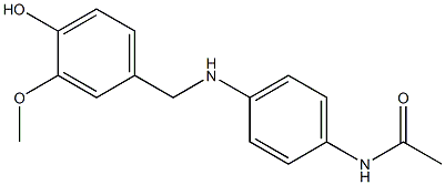 N-(4-{[(4-hydroxy-3-methoxyphenyl)methyl]amino}phenyl)acetamide,,结构式