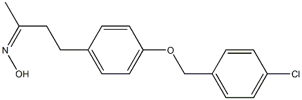 N-(4-{4-[(4-chlorophenyl)methoxy]phenyl}butan-2-ylidene)hydroxylamine Struktur