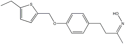 N-(4-{4-[(5-ethylthiophen-2-yl)methoxy]phenyl}butan-2-ylidene)hydroxylamine Structure