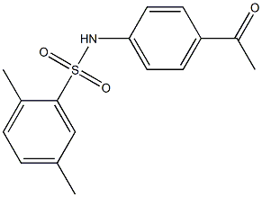 N-(4-acetylphenyl)-2,5-dimethylbenzene-1-sulfonamide Structure