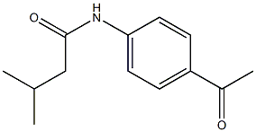 N-(4-acetylphenyl)-3-methylbutanamide Struktur