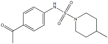 N-(4-acetylphenyl)-4-methylpiperidine-1-sulfonamide,,结构式