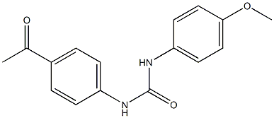 N-(4-acetylphenyl)-N'-(4-methoxyphenyl)urea Struktur