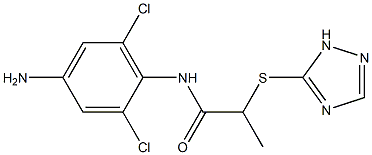 N-(4-amino-2,6-dichlorophenyl)-2-(1H-1,2,4-triazol-5-ylsulfanyl)propanamide Structure