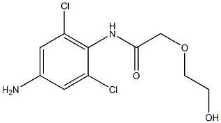 N-(4-amino-2,6-dichlorophenyl)-2-(2-hydroxyethoxy)acetamide Struktur