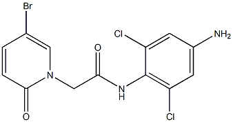 N-(4-amino-2,6-dichlorophenyl)-2-(5-bromo-2-oxo-1,2-dihydropyridin-1-yl)acetamide Structure