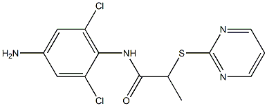 N-(4-amino-2,6-dichlorophenyl)-2-(pyrimidin-2-ylsulfanyl)propanamide Structure