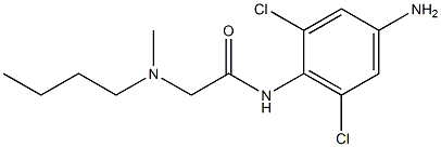 N-(4-amino-2,6-dichlorophenyl)-2-[butyl(methyl)amino]acetamide,,结构式